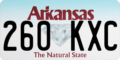 AR license plate 260KXC