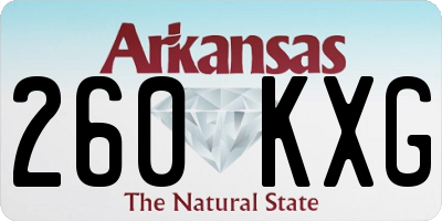 AR license plate 260KXG