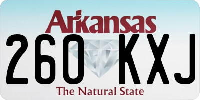 AR license plate 260KXJ