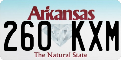 AR license plate 260KXM