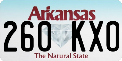 AR license plate 260KXO