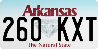 AR license plate 260KXT