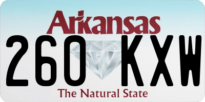 AR license plate 260KXW