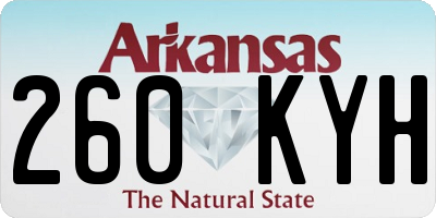 AR license plate 260KYH