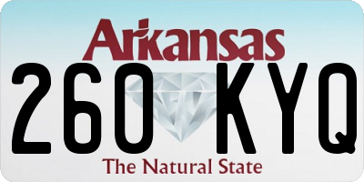 AR license plate 260KYQ