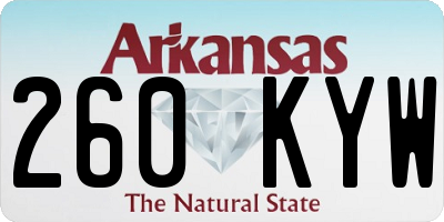 AR license plate 260KYW