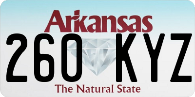 AR license plate 260KYZ