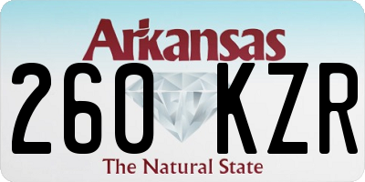 AR license plate 260KZR