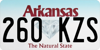 AR license plate 260KZS