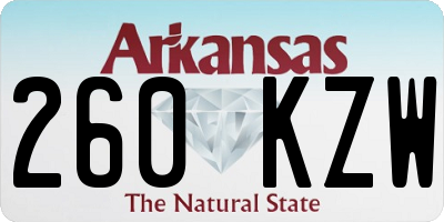 AR license plate 260KZW