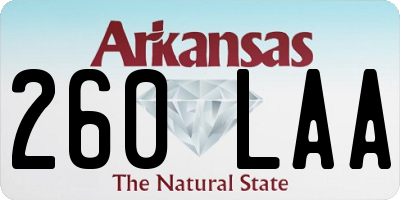 AR license plate 260LAA