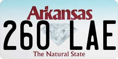 AR license plate 260LAE