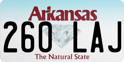 AR license plate 260LAJ