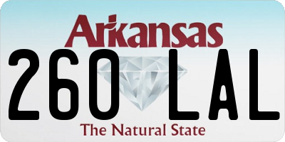 AR license plate 260LAL