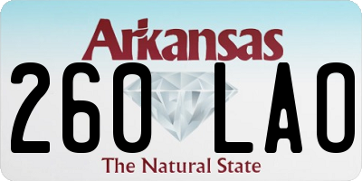 AR license plate 260LAO
