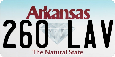 AR license plate 260LAV
