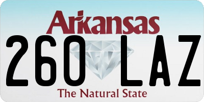 AR license plate 260LAZ