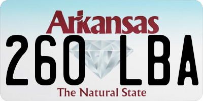 AR license plate 260LBA