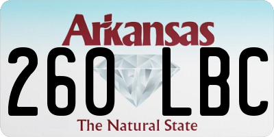 AR license plate 260LBC