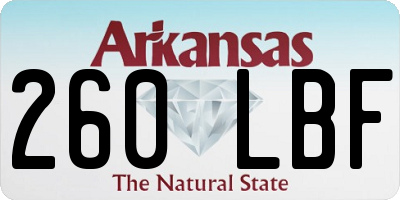 AR license plate 260LBF