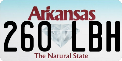 AR license plate 260LBH