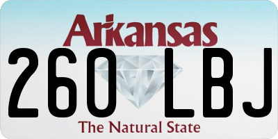 AR license plate 260LBJ