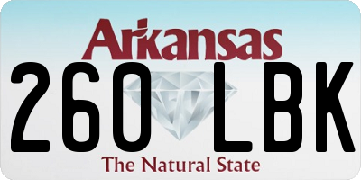 AR license plate 260LBK