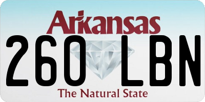 AR license plate 260LBN
