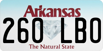 AR license plate 260LBO