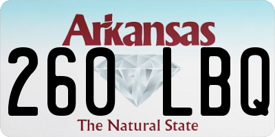AR license plate 260LBQ
