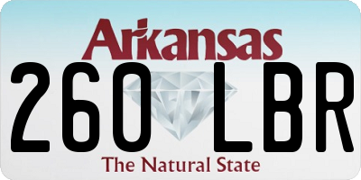 AR license plate 260LBR