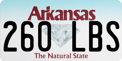 AR license plate 260LBS