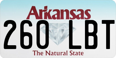 AR license plate 260LBT