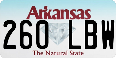 AR license plate 260LBW
