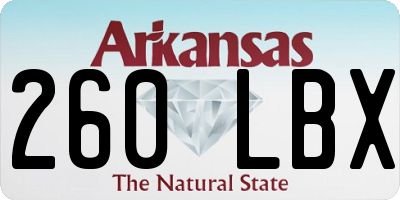 AR license plate 260LBX