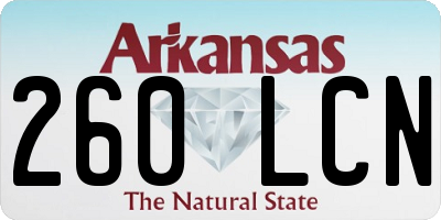 AR license plate 260LCN