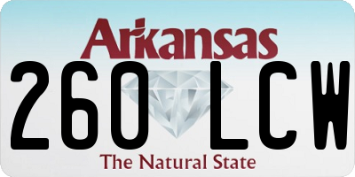 AR license plate 260LCW