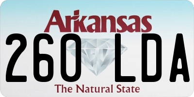 AR license plate 260LDA
