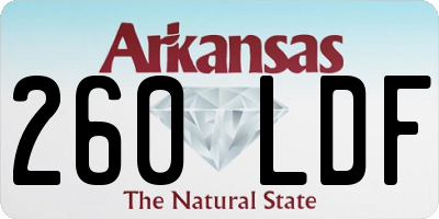 AR license plate 260LDF