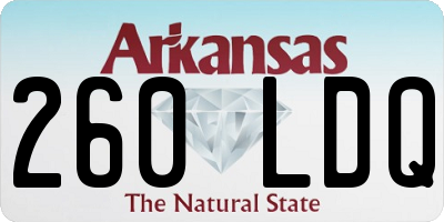 AR license plate 260LDQ