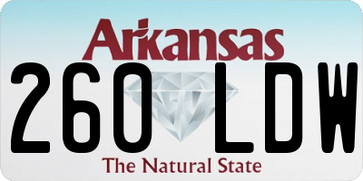 AR license plate 260LDW