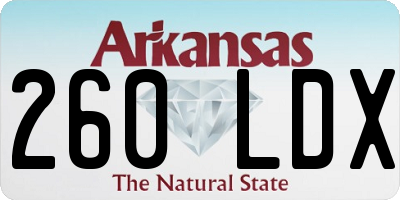 AR license plate 260LDX