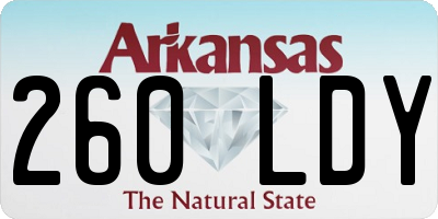 AR license plate 260LDY