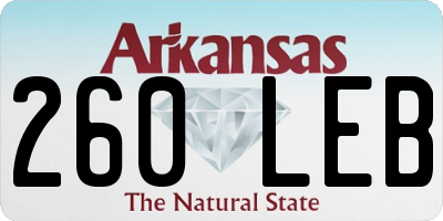 AR license plate 260LEB