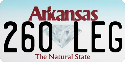 AR license plate 260LEG