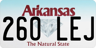 AR license plate 260LEJ