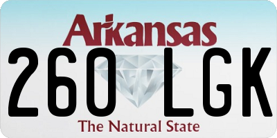 AR license plate 260LGK