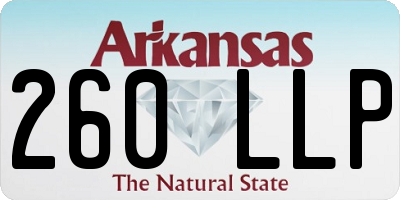 AR license plate 260LLP