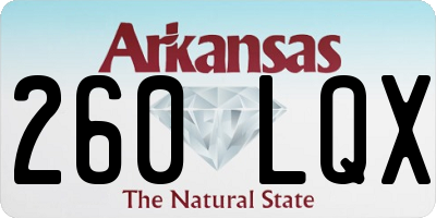 AR license plate 260LQX