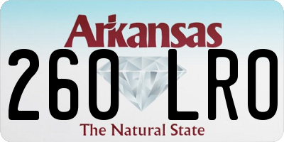 AR license plate 260LRO